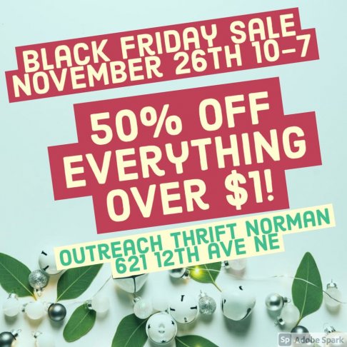 Outreach Thrift Norman Black Friday Sale